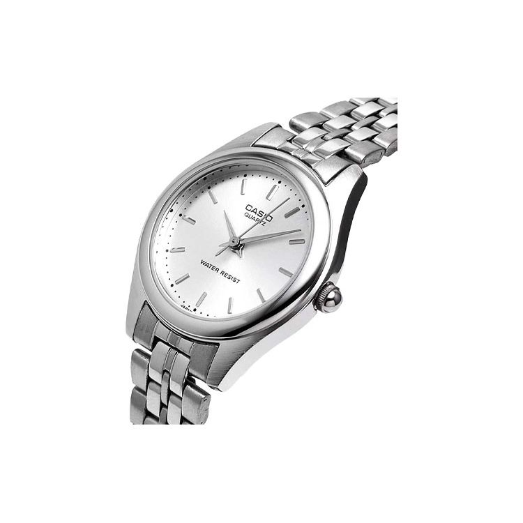 Casio Стандартные женские кварцевые часы Enticer Business Серебристые LTP-1129A-7A