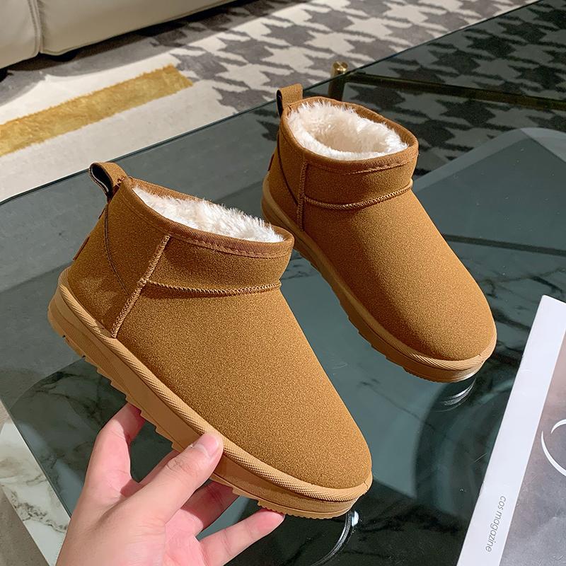 2024 Новые классические утолщенные пушистые женские зимние ботинки Удобные теплые ботильоны Женская зимняя женская обувь Массивная женская обувь