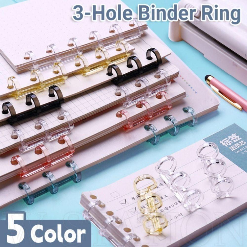 3 Hole Binder Rings Plastic Loose Leaf Buckle High Quality Binding Clip Students