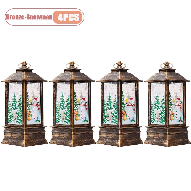Xiaomi 1-4PCS Christmas Night Light Santa Snowman Table Lamp Candle Holder Glowing Decor for Home Office Desk Holiday Party Celebration