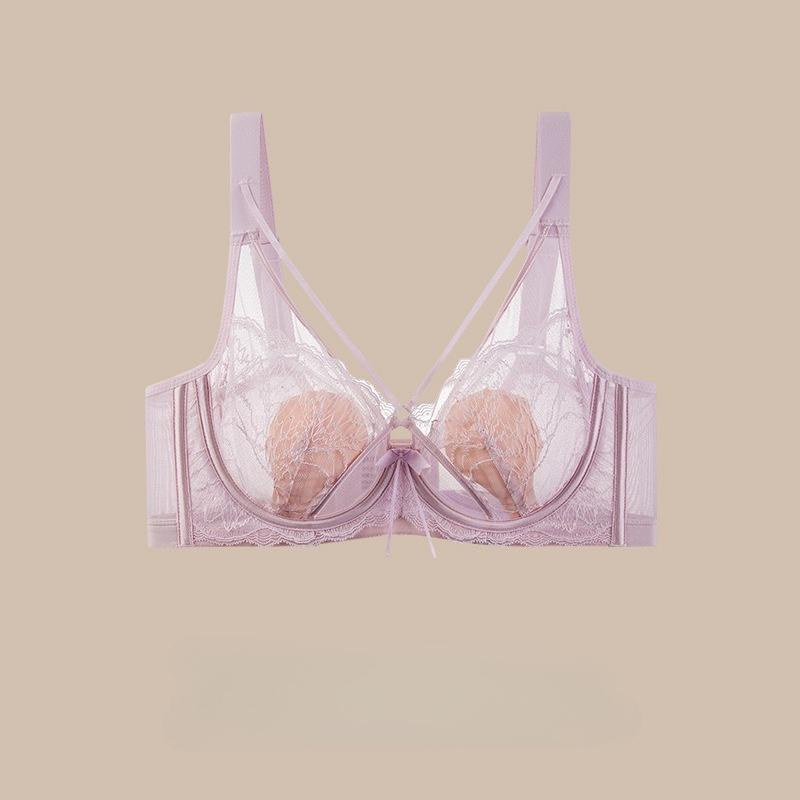 Кружевной бюстгальтер с чашками в виде кроличьих ушек, тонкий, приподнимающий и поддерживающий, хрустальный бюстгальтер, который визуально уменьшает большую грудь