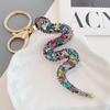 Mixed Color Snake Lucky Pendant Sparkle Zodiac Snake Year Key Ring  Couple