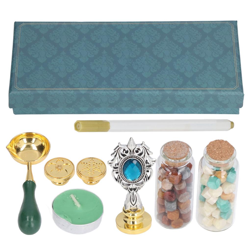 Набор восковых штампов с прозрачной гравировкой и съемной ручкой. Тонкая восковая изысканная работа. Печь для восковых штампов.