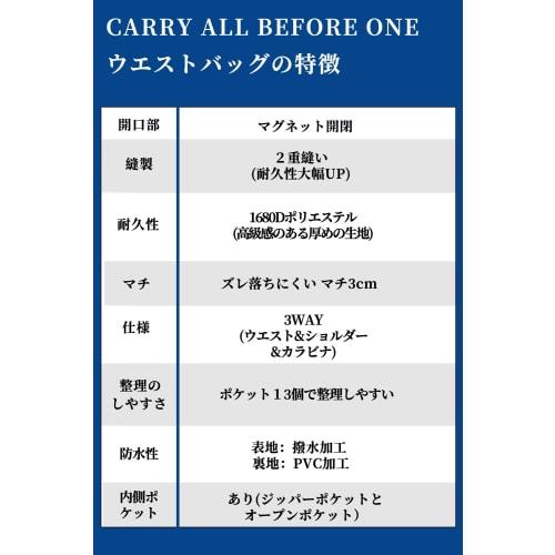 CARRY ALL BEFORE ONE Multifunctional Waist Pouch, Nurse Pouch, Waist Bag, 3-Way Shoulder Bag with Gusset, Stationery Bag for Work, Nursing, Care, and