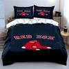 Red Sox Logo Bedding Design Print Bedding Set Duvet Cover Pillowcases (1* Duvet Cover 2* Pillowcases Do Not Include Comforter)