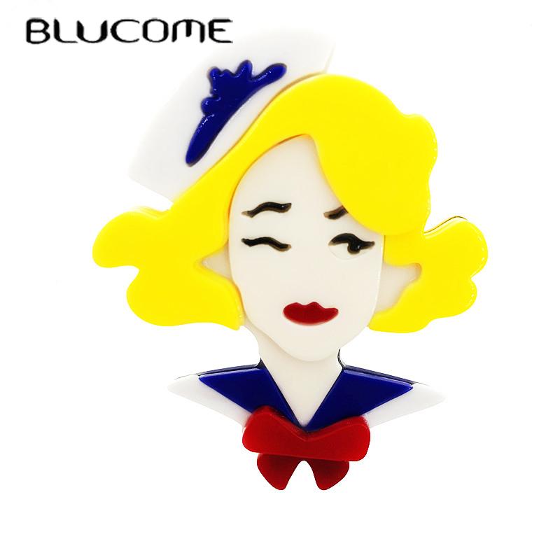 Blucome Модная фигурка, брошь, акриловая шляпа, заколки для девочек, для женщин, пальто для девочек, шляпа, сумка, булавки для хиджаба, свадебная вечеринка, офис, корсаж, подарки