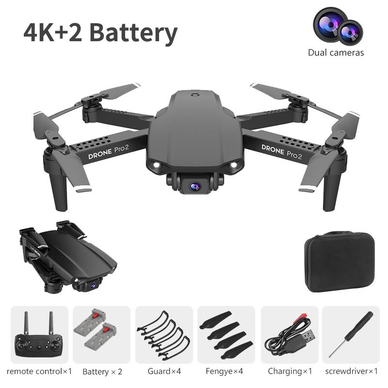 New E99PRO 4K FPV Mini Drone HD Camera RC Quadcopter Gravity Sensing Auto Follow Real-Time Transmission Mobile Control  Foldable