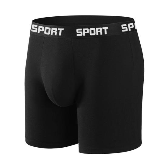 Мужские трусы-боксеры облегающего кроя с принтом в виде букв и цветными вставками, эластичные трусы средней талии с плавными линиями и U-образной формой