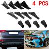 4Pcs/set Carbon Fiber Pattern Lip Spoiler Modified Shark Fin Rear Spoiler Lip Diffuser Car