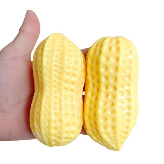 Большая мягкая игрушка-пиналка в форме арахиса с крышкой, медленно поднимающаяся, из ТПР, снимающая стресс, реалистичная форма еды, фиджет для детей и взрослых, милый декор для стола, снятие тревожности