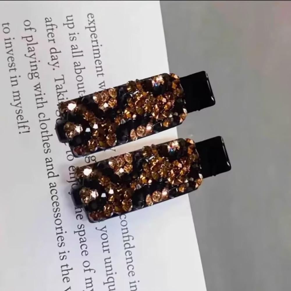 Shiny Colorful Rhinestones Hairpin Rhinestones Cute Hair Clip Simple Zircon Hairpin Girls