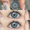 FUNSACHY 1 Pair Korean Colored Contact Lenses for Eyes Fashion Pupils Cosmetic Natural Lenses Gray Lens Soft Blue Lenses Yearly