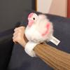 Girl Heart Flamingo Snapping Circle Plush Toy Doll Pink Flamingo Bracelet Doll Girl Doll