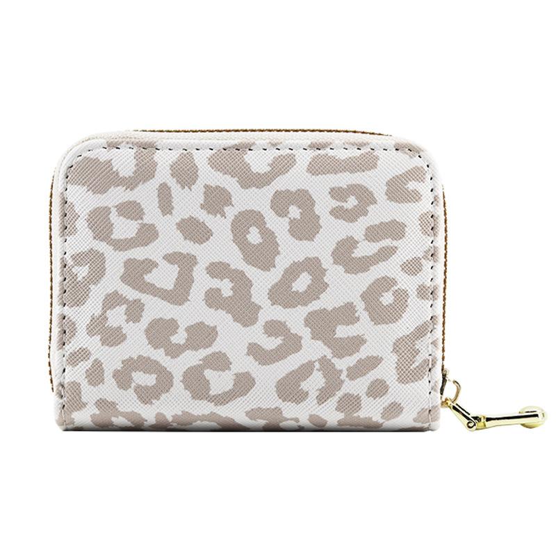 Leopard Print Card Bag, Women's Large-capacity Multi-function Credit Card Holder Card Holder High-end Sense Men's Zipper Wallet