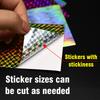 MNFT 12Pcs DIY Hard Bait Sequins Holographic Lure Fish Skin Sticker Self Adhesive Rainbow Change Color Film Fly Tying Material