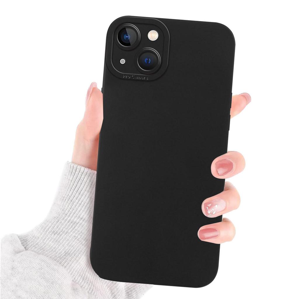 Роскошный черный чехол для iPhone 16 15 14 Pro Max Plus 13 12 11 7, Мягкий силиконовый чехол из ТПУ, Амортизирующий чехол с защитой камеры