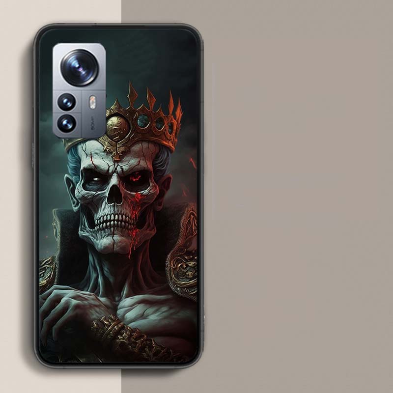 Чехол для телефона 'Скелет Короны Император' для Redmi Note 15 Pro 5G 14 13 12 Pro Plus 11 11T 11E 11S 10 Pro 10S 9 9S Чехол Мобильный Прозрачный с