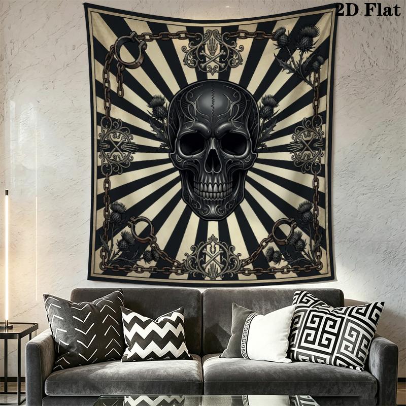 Skull Wall Tapestry Aesthetic Wall Hanging Printed Fabric Blanket Decorative Tapestries for Bedroom Living Room Home Decor