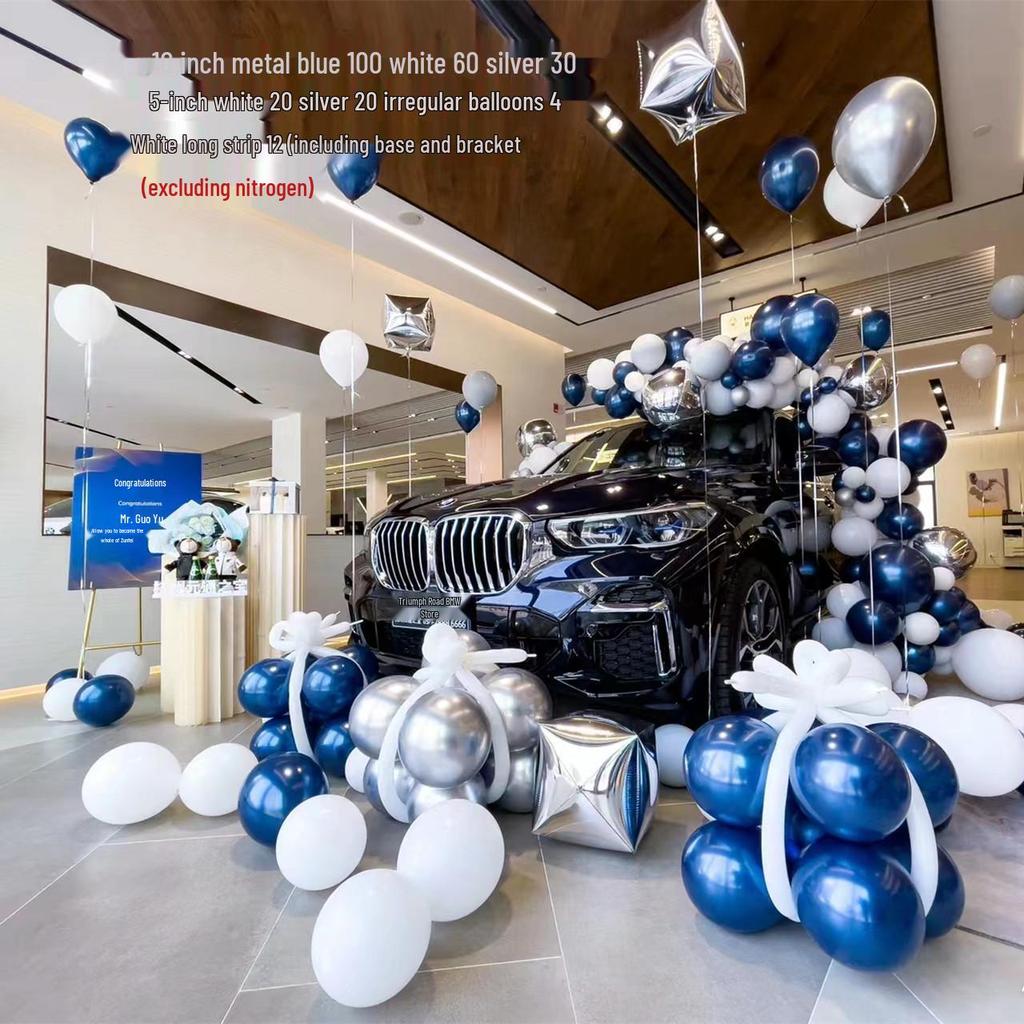 Car Showroom Balloon Chain Decoration for New Car Delivery Ceremony