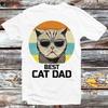 230 Gsm 100% Cotton Best Cat Dad In Sunglasses Fathers Day Cat Daddy T Shirt Vintage Retro Cool Gift Mens Womens Unisex Cartoon Anime Top Tee B511