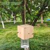 Wood Carpenter Bee Trap with Clear Plastic Bottle Outside Natural Wood Boring Bee Trap Weather-proof Outdoor Hanging