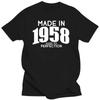 Men WomenMade In 1958 Unisexs T Shirt Funny 60th Birthday Gift Present Top Summer Short Sleeves Fashiont