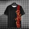 Dragon 3D Printing Mens T-Shirt Loose Y2k Casual Streetwear Sweat Short Sleeve O-Neck Tops Tee Harajuku Oversized Clothing