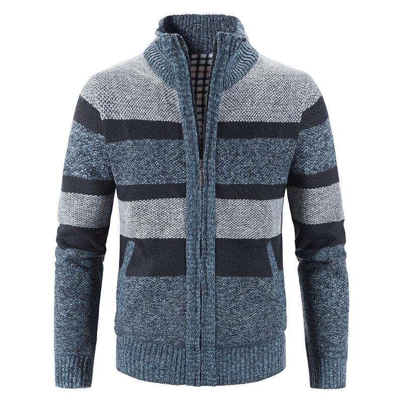 Мужские трикотажные изделия больших размеров Slim Fit свитера пальто осень зима кардиган свитера пальто модный вязаный кардиган