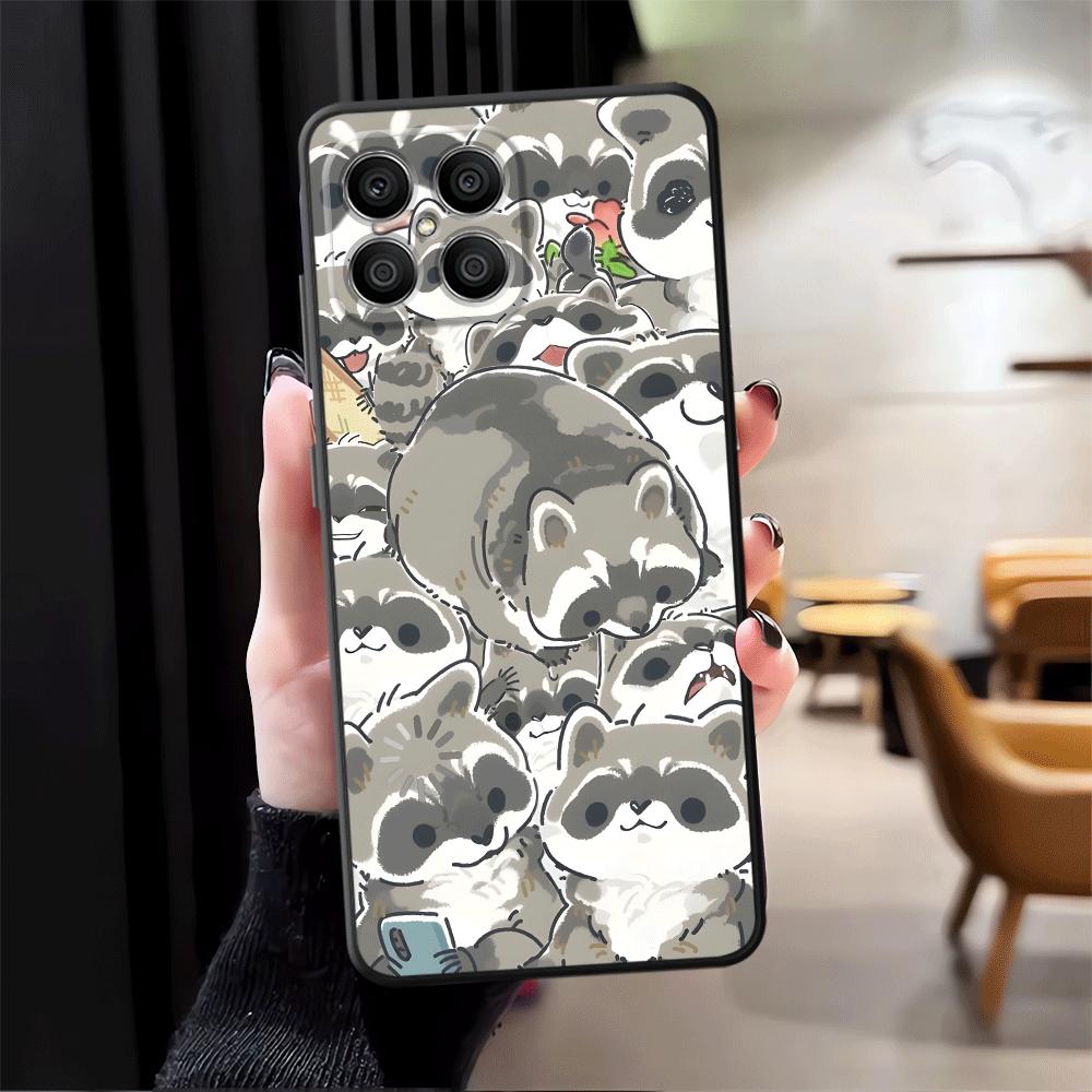 Cartoon Raccoon Case for Honor 8X X5b X6 90 Magic5Lite 200 400 Lite 70 X9a X7 X8 Funda Phone Cover