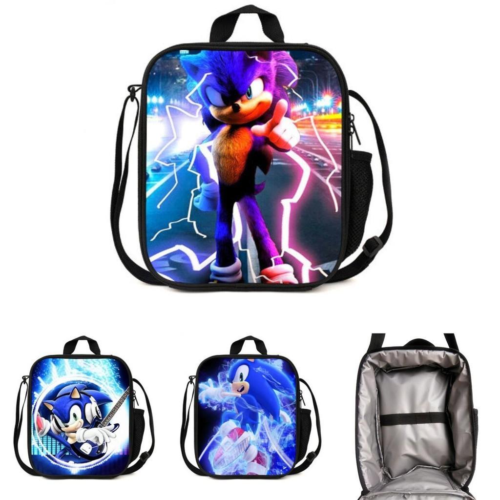 Сумка для ланча Sonic Hedgehog Стильная наплечная сумка для детей и взрослых Большая вместимость Дорожная сумка