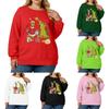 Women's Fashionable Casual Plus-Size Long Sleeve Pullover Printed Sweatshirt