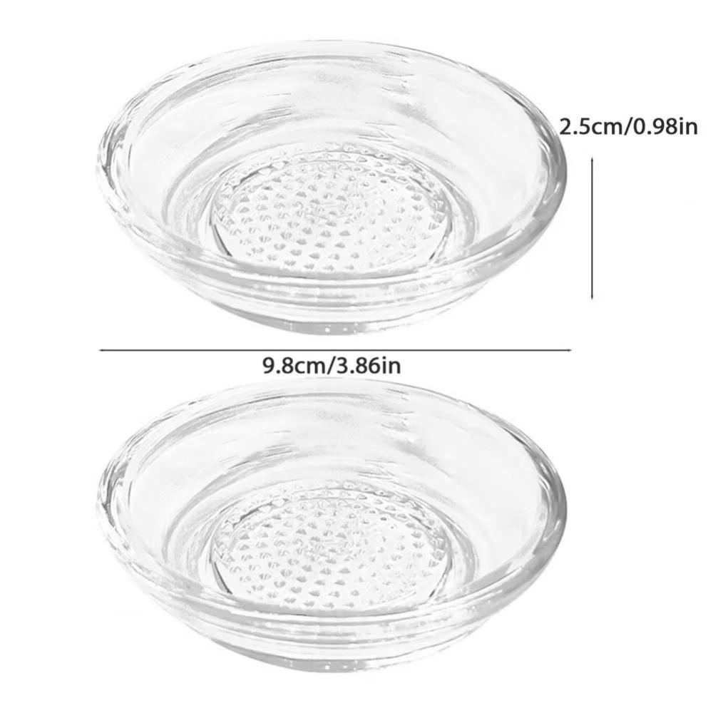 2PCS Transparent Manual Grinder Round Dipping Bowl Grinder Gadget Seasoning Dish Camping
