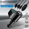 Car Splitter Charger Car Charger Type C PD 3.1A USB Super Fast Charging Phone Charger with Battery Voltage Detection Function USB Phone Charger