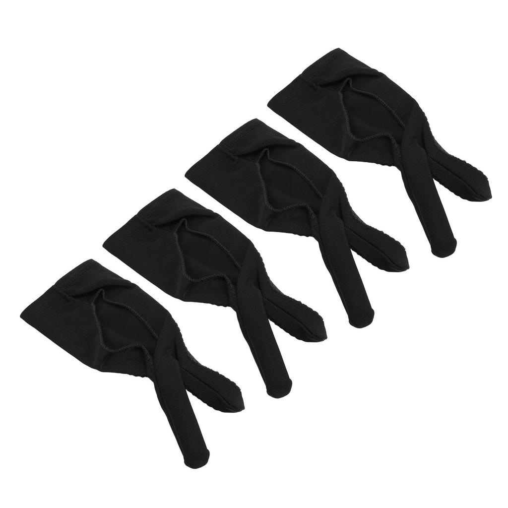 4 Pack Artist Drawing Glove Right Left Hand 3 Layer Two Finger Smooth Elasticity Breathable Digital Art Graphic Tablet