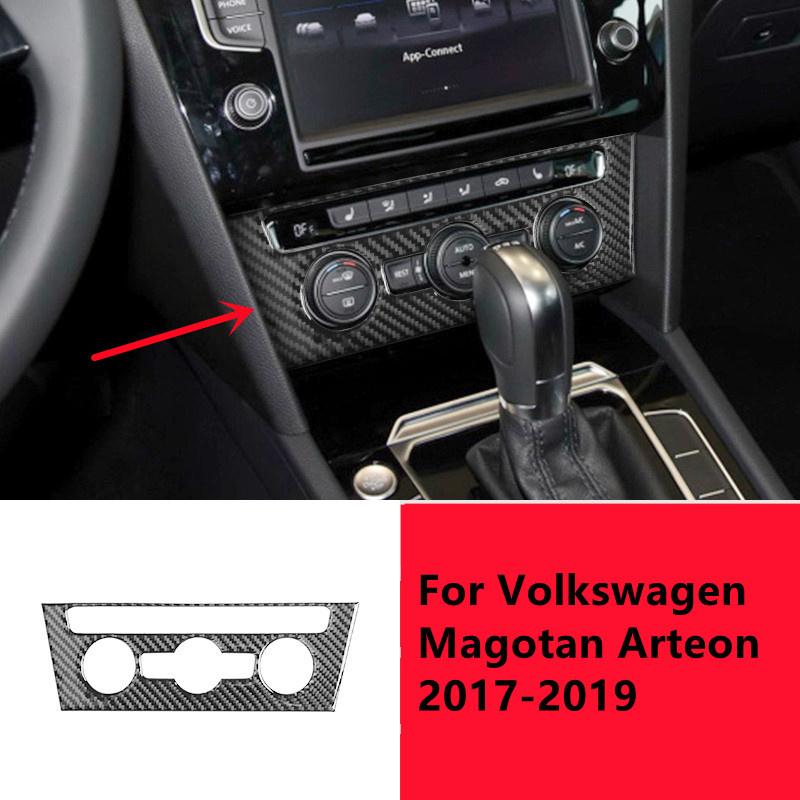 Наклейки для внутренней отделки автомобиля из углеродного волокна для Volkswagen VW Magotan Arteon 2017-накладка на центральную консоль автомобиля