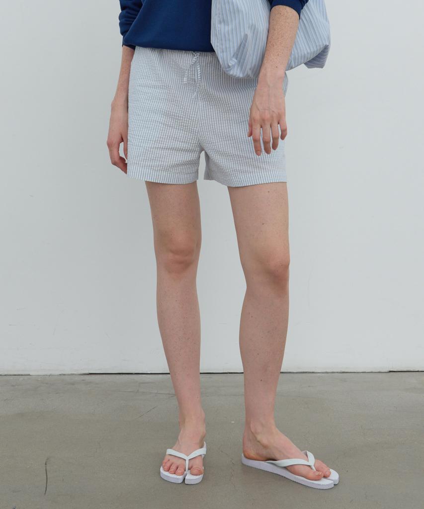 POSZER Lounge Striped Shorts (White)