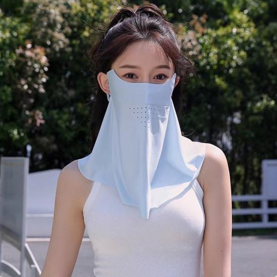 Защита лица с эластичным ремешком Сверхширокое покрытие Двухслойная структура Защита от УФ-излучения UPF 50+ Защита лица для велоспорта