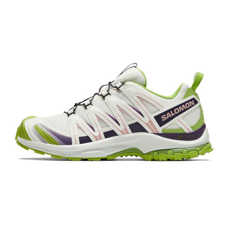 SALOMON XA PRO 3D Амортизация Дышащая Поддержка Отскок Сцепление Низкий верх Походная обувь Унисекс Белые Зеленые Кроссовки 477737