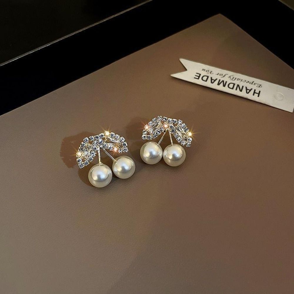 Сладкие висячие серьги с красной вишней, женские ювелирные серьги с фруктами