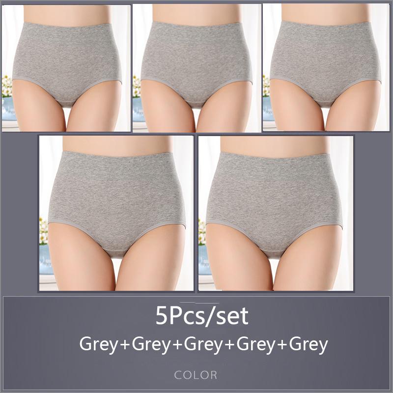 5 шт./компл. женские хлопковые трусики с высокой талией, мягкое дышащее удобное нижнее белье, большие размеры M-XXXXL