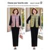 Стильный золотой бархатный пиджак и костюм для мамы - Трех peças Chinese Style Set для весны и осени