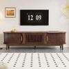 165 x 39.5 x 46 cm, Brown TV Cabinet with Sliding Door, Downward-Folding Hollow Door, Suitable for TV Stands up to 65 Inches, with Support Legs