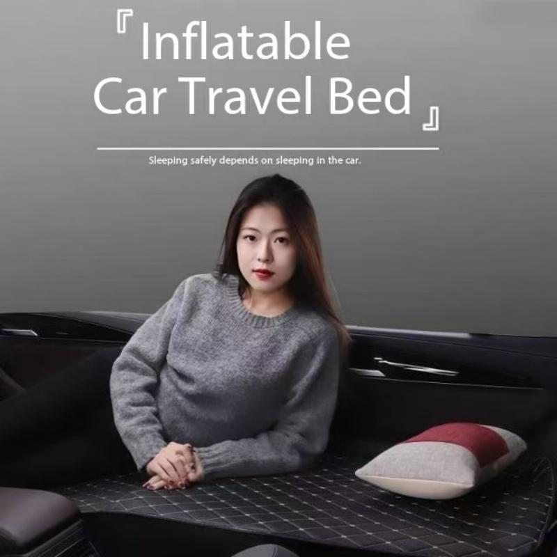 Outdoor Car Sleeping Pad Foldable Camping Bed For SUV Back Seat Wooden Base High Density Foam Mattress Portable Travel