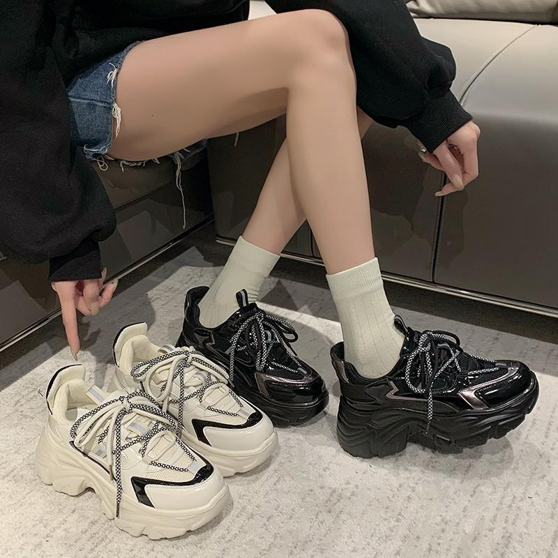 Обувь для папы из натуральной кожи на платформе, новая женская весенняя универсальная женская спортивная повседневная обувь