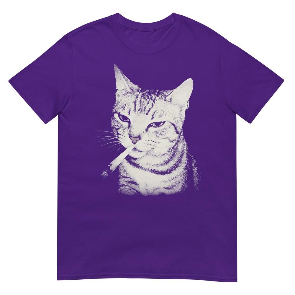 Курящий Кот Котёнок Сигарета Смешной Мем Тупой Мозговая Гниль Футболка
