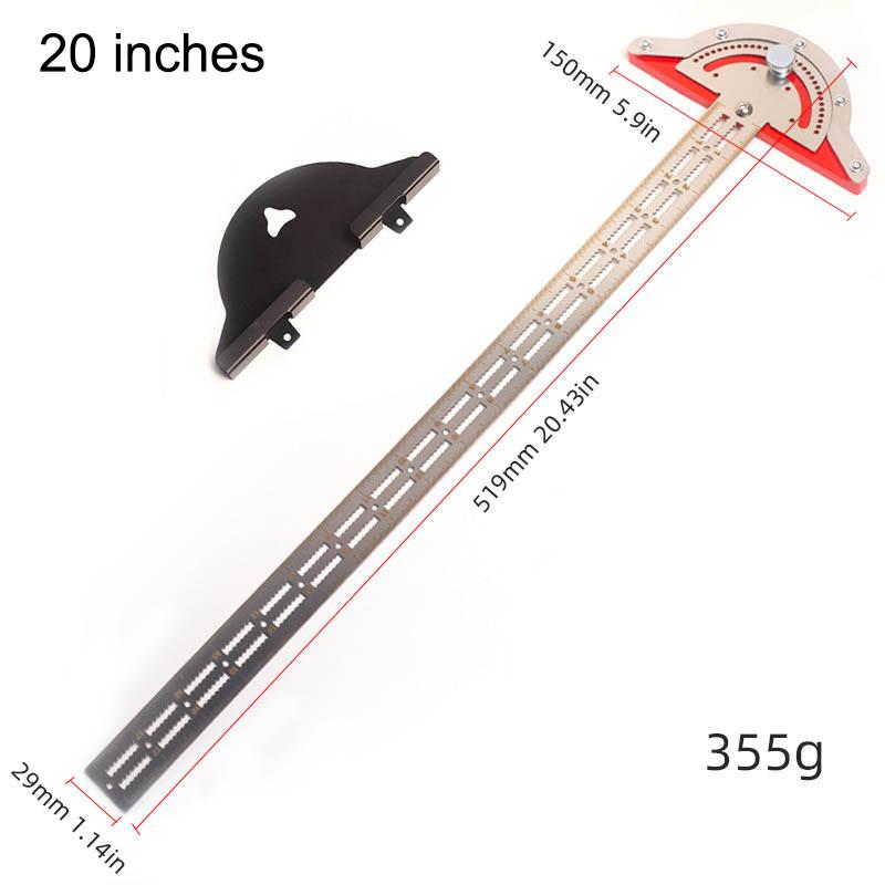 Угломер 0-180 градусов Деревообработчики Кромочная линейка Алюминиевый сплав Транспортир Углоискатель Линейка Прецизионный Плотницкий Измерительный инструмент