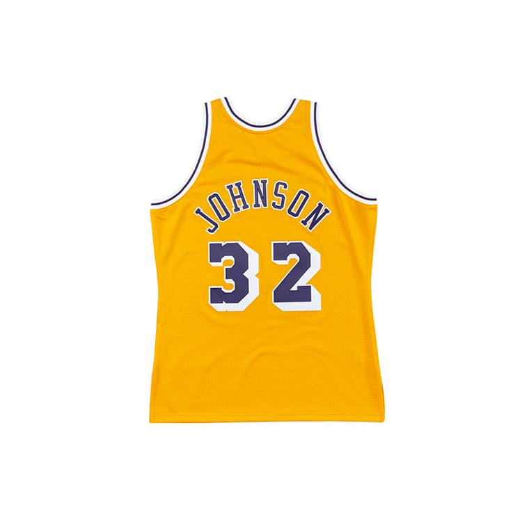Mitchell Ness "NBA La Lakers 84 Magic Johnson" authentic home jersey AJY4GS18088-LALLTGD84EJH