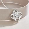 S925 Silver Women's Necklace Moissanite Round Pendant Fashionable Cross Chain Daily Hot-Selling Gift Source