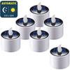 Solar Tea Lights LED Candle Light Outdoor Waterproof Energy Electronic Flickering Solar Lamp Garden
