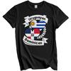 Уругвайско-Доминиканское Сердце Флаги Уругвай Доминиканская Республика Футболка